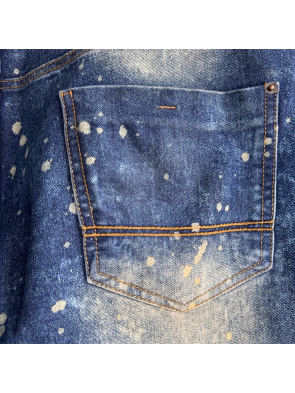 Southpole Mens Skinny Fit Blue Splatter Patchwork Jeans 36x32 Hip Hop Streetwear - Picture 13 of 13